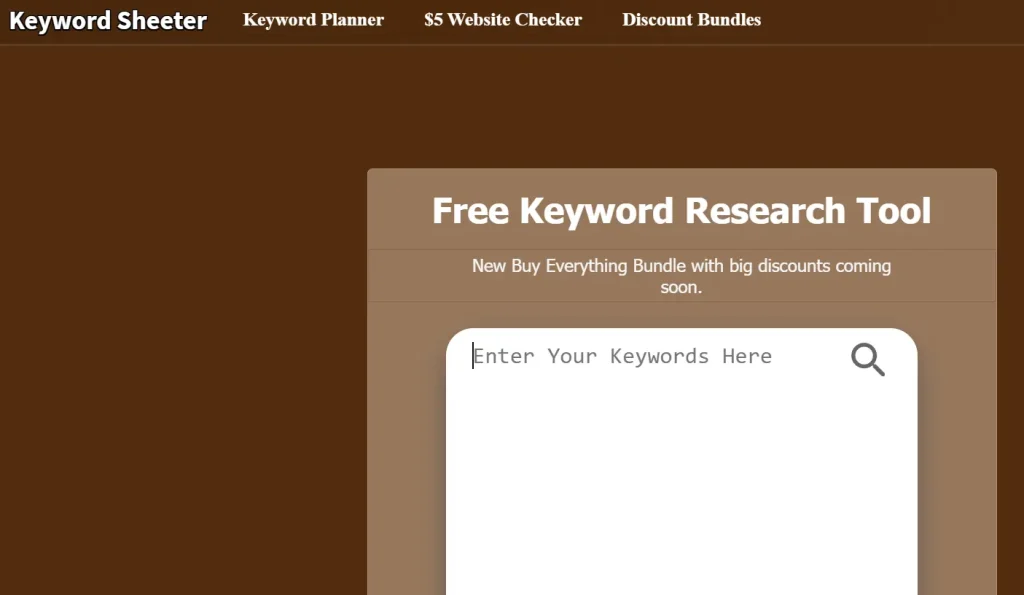 Keyword Sheeter