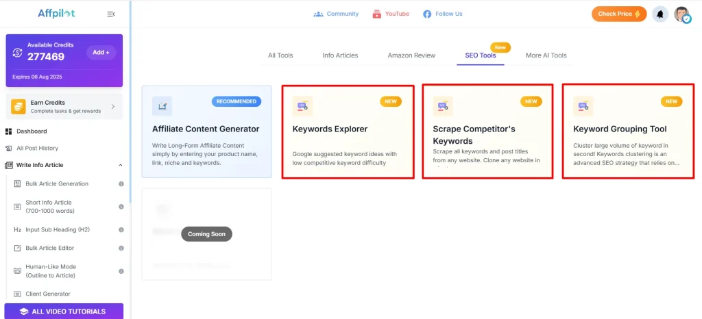 Keyword Research and Planning by affpilot