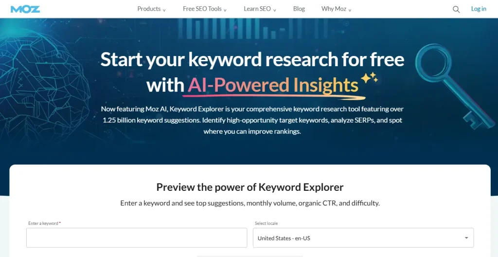 Moz Keyword Explorer
