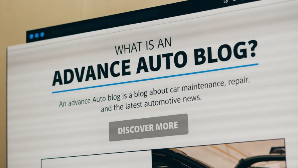 What Is an Advance Auto Blog