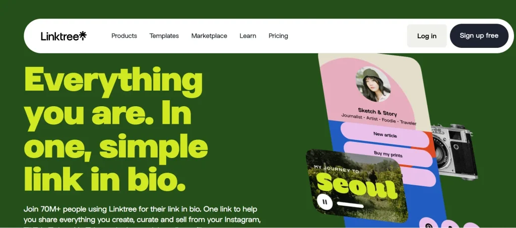 Using Linktree Bio Service for Multiple Links