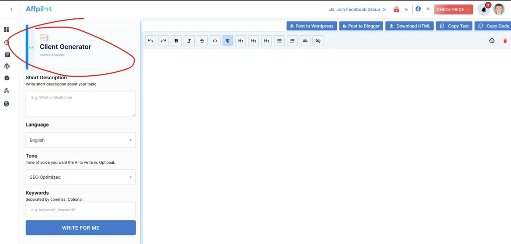 Affpilot Client Generator