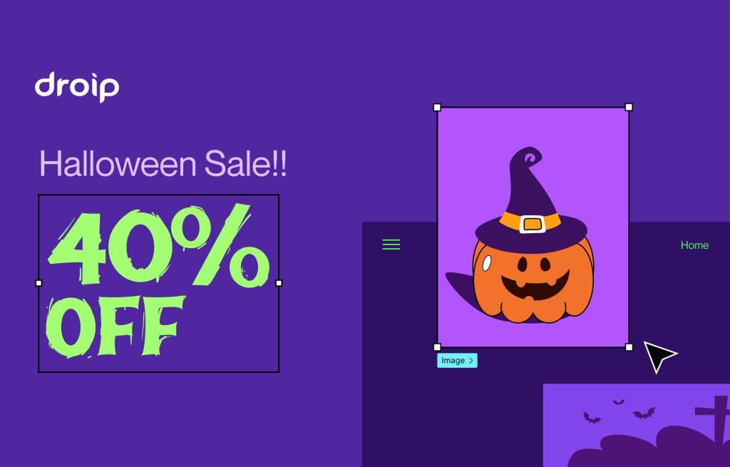 Droip halloween deal banner image