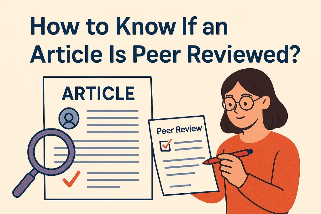 hwo to know if an article is peer reviewed